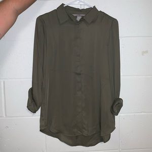 H&m olive Button up